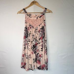 Torrid Challis Lace Trim Goddess Neck Tank